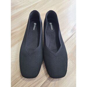 Vivaia Square-Toe V-Cut Flats Margot 2.0 Black Size 42